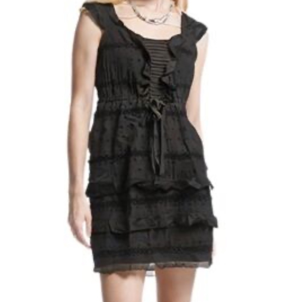 J. CREW LITTLE BLACK DRESS WITH RUFFLE DETAIL - Picture 2 of 16